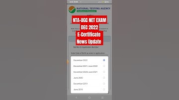 NTA-UGC NET EXAM DEC 2022 E-CERTIFICATE NEWS UPDATE