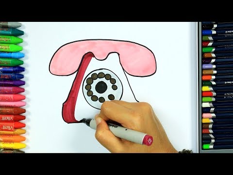Как нарисовать старый телефон