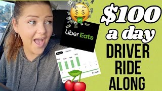 How I Make $100 A Day Delivering For UBER EATS! Driver Ride Along Food Delivery