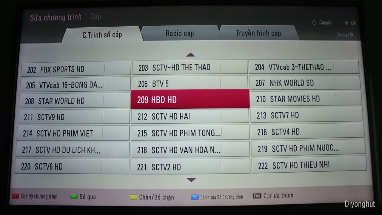 Mánh xem truyền hình kỹ thuật số SCTV HD không cần đầu thu HD - miễn phí