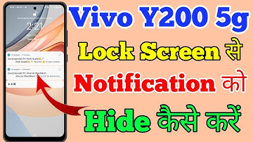 Vivo Y200 5g Lock Screen Notification Ko Hide Kaise Kare // How To Hide Notification In Vivo Y200 5g