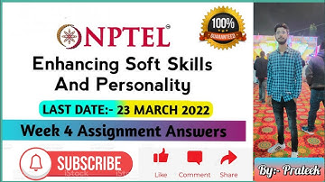 #answerkey (Assignment 4)😊 #nptel Enhancing and soft skills development (Week 4 ) 💯 gurented#iit..
