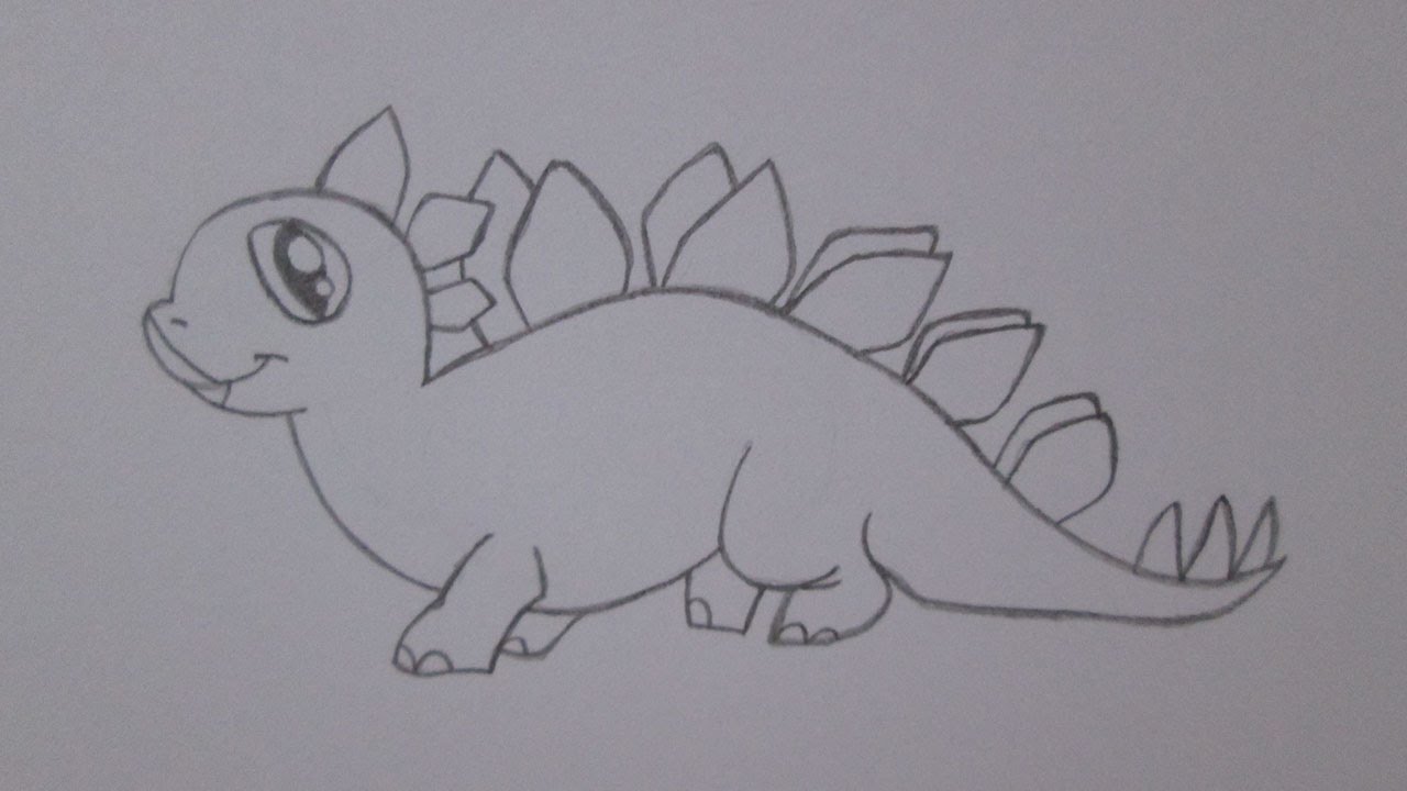 Dinosaurio dibujo facil