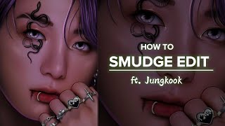 How To | Smudge Edit ibisPaintX ft. Jungkook BTS | Full Tutorial || Moonlight Blossom || #ibispaintx