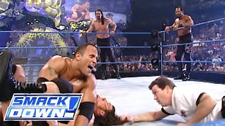 The Rock  Apa Vs Booker T Test  Rhyno  Smackdown