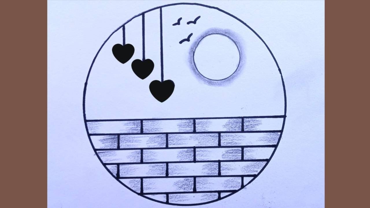 Easy circle drawing || Circle drawing for beginners || Pencil drawing in circle step by step