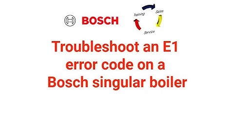 Troubleshoot an E1 error code on a Singular Combi Boiler