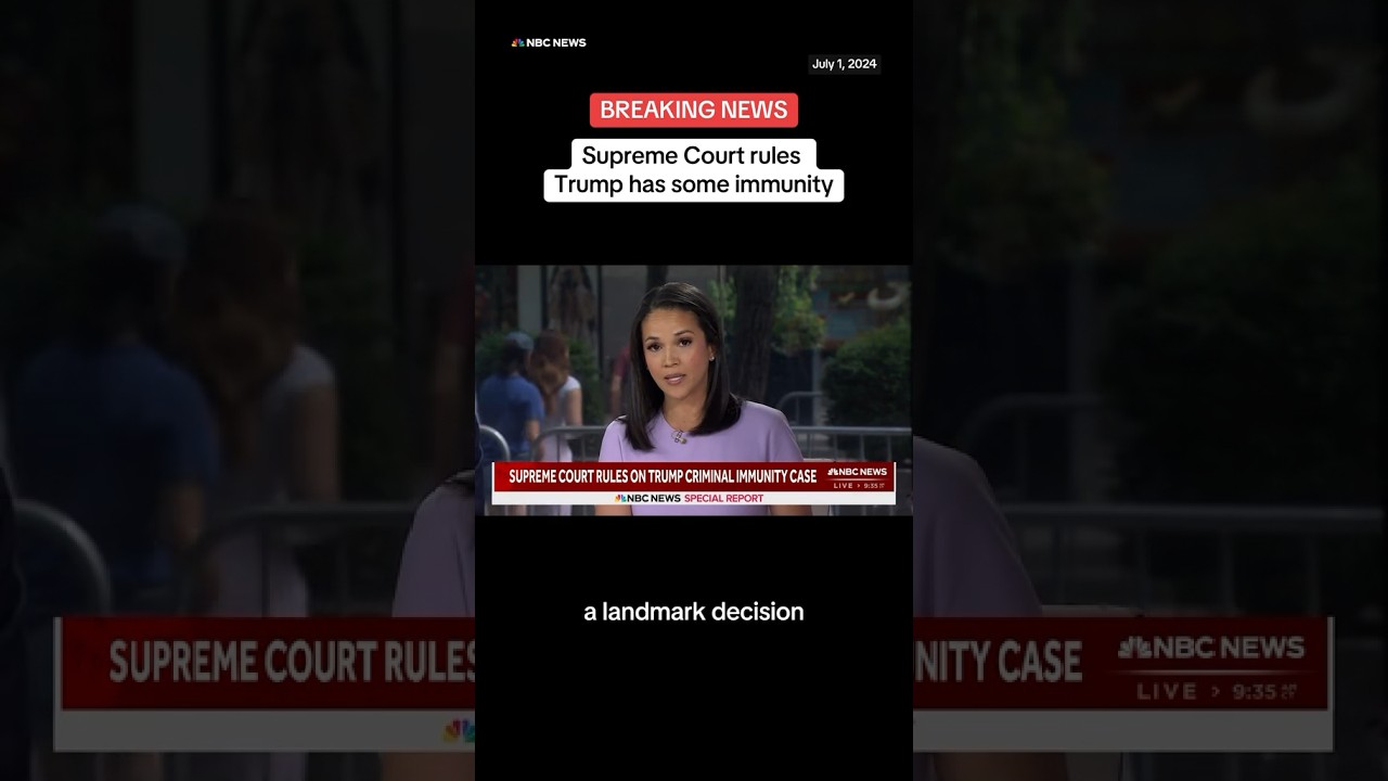 Supreme Court rules Trump has some immunity from prosecution for official acts, delaying his trial Supreme Court rules Trump has some immunity from prosecution for official acts, delaying his trial