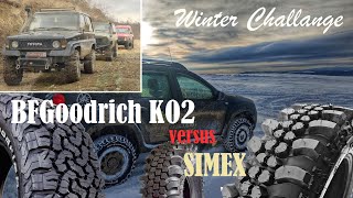 BFGoodrich KO2 AT versus SIMEX 1 and 2 MT - 4x4 Winter Challenge