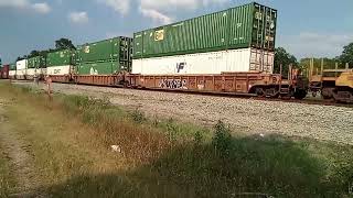 NS?? Stack Train Heading Southbound With KCS Power In Tow