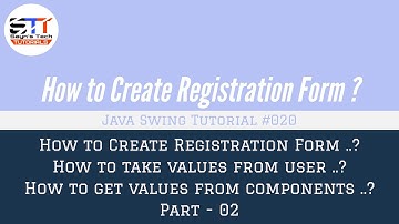 How to Create Registration Form Part-2  | Java Swing Tutorial #020