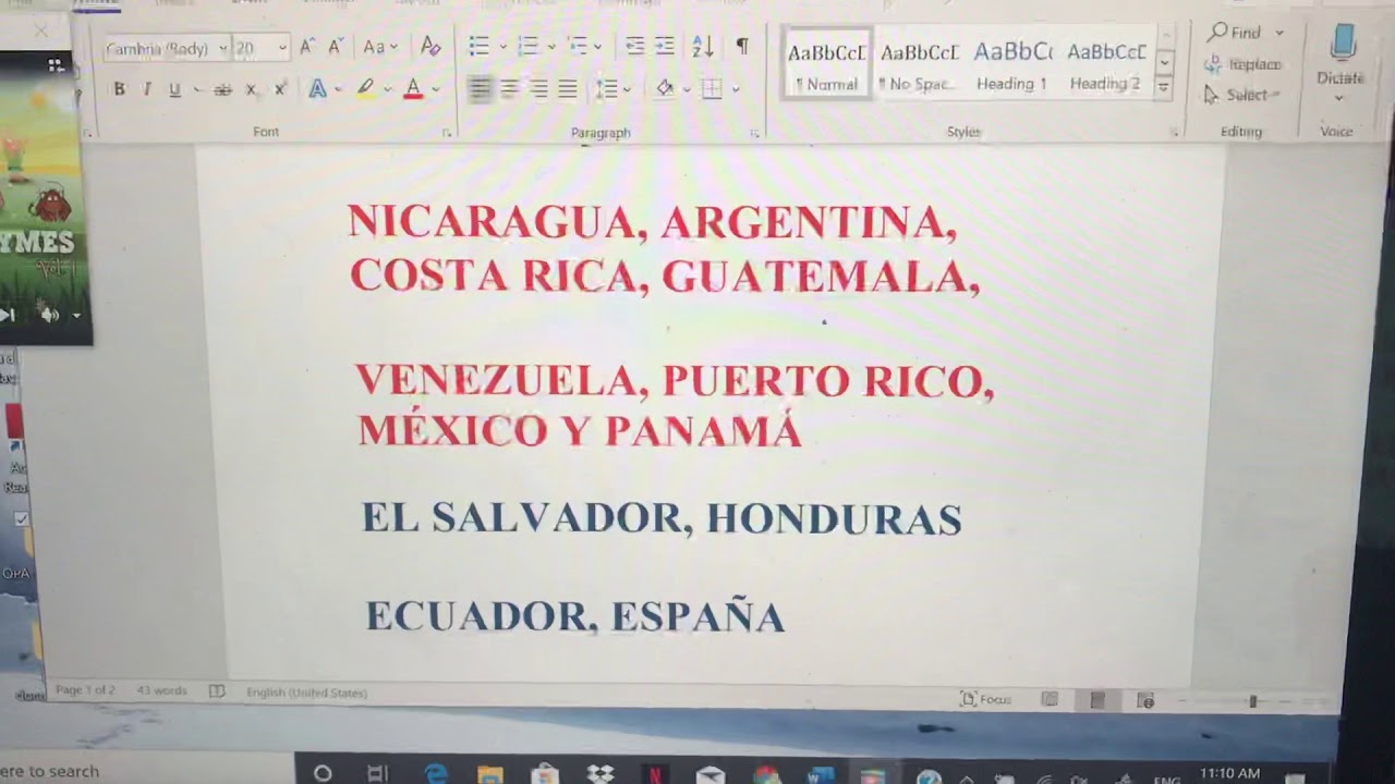 Canción de los países 3 YouTube