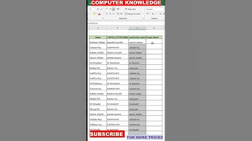 Excel short tricks//Capital Letters, Small Letters & Proper Letter #excel #shorts