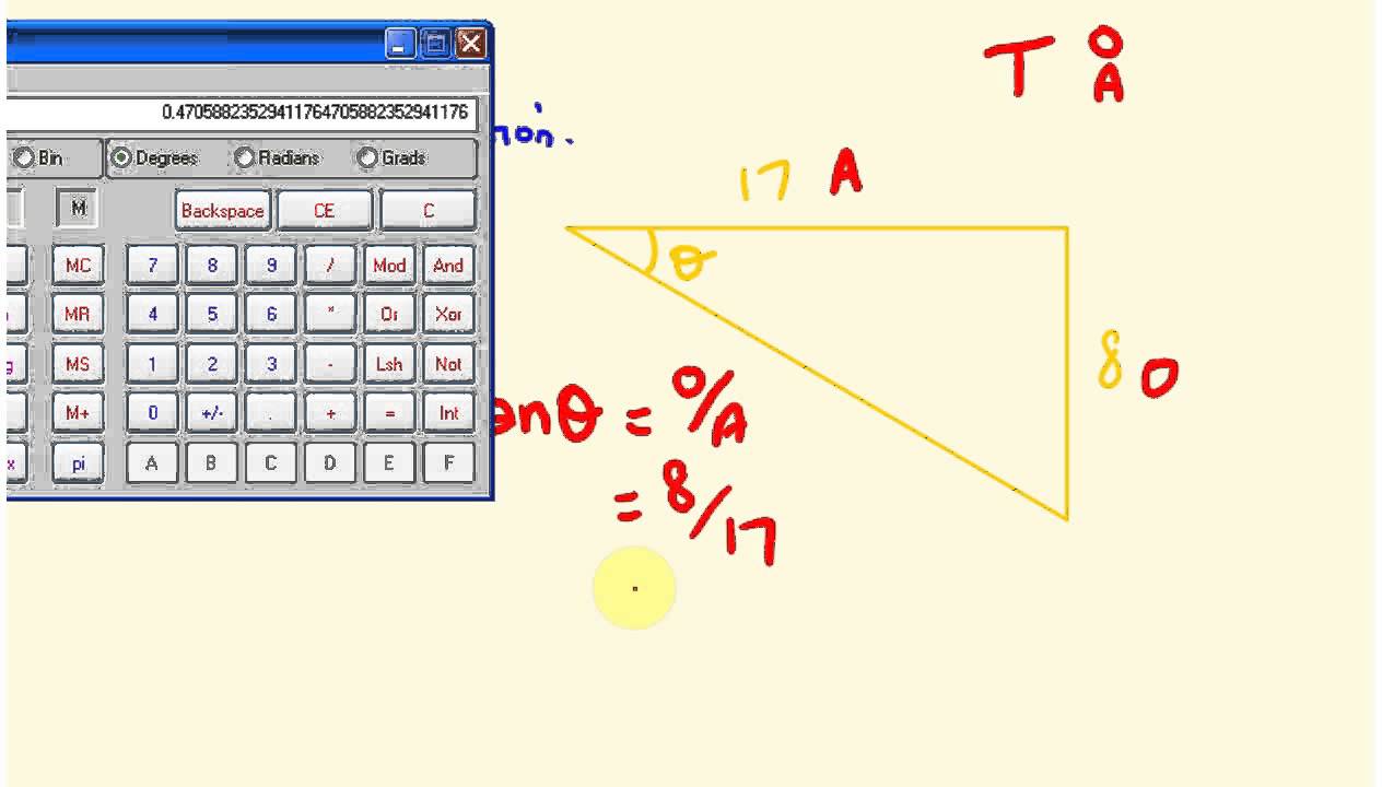 Sin Cos Tan - Basic Trigonometry  - Working unknown angles