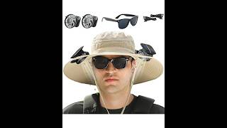 Samtronixhub | 2 Solar Fan Sun Bucket Hat for Men #shorts #shortsfeed #solar #fan #gadgets #video screenshot 2