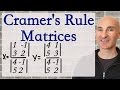 Cramer's Rule Matrices