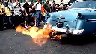 Hot Rod Flame Thrower Exhaust at the Beatersville Car and Bike Show