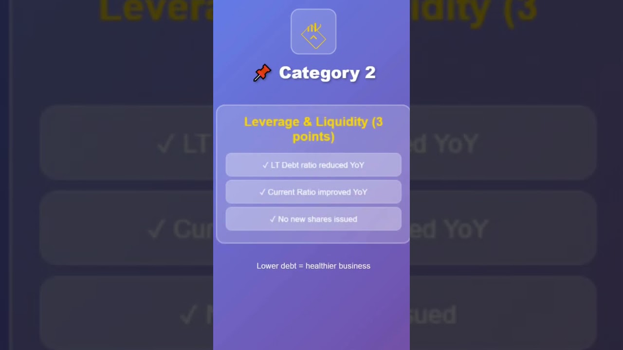 ONE FORMULA. NINE CHECKS. ZERO HYPE.(Piotroski F-Score Explained Simply)