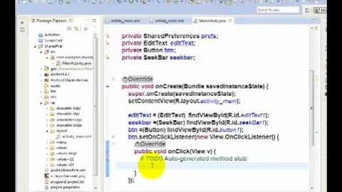 17  Example with Shared Preferences Save Text and TextSize with View SeekBar