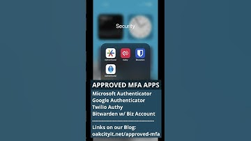 Security Checkpoint 2024-08-22 Approved MFA Apps #googlesecurity #tip #mfa #authenticator