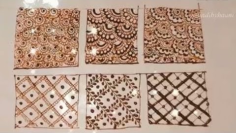 How to :6 different henna grids/bridal henna grids// henna tutorial  video // mehndi designs//
