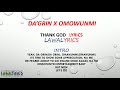 DAGRIN FT OMOWUNMI - THANK GOD LYRICS