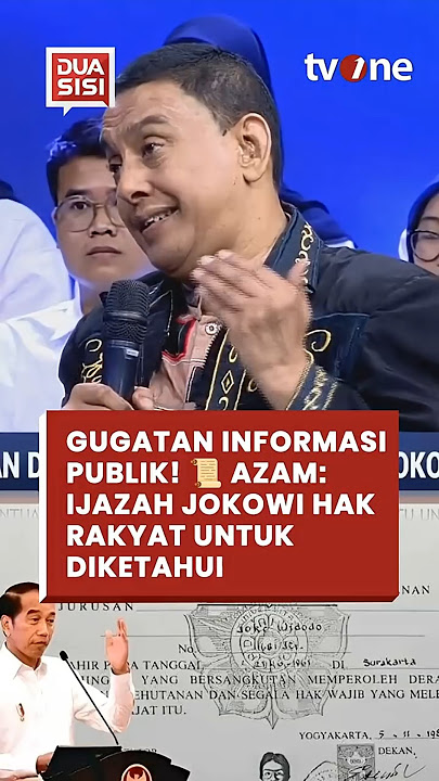Download lagu HAK PUBLIK HARUS DIJAWAB! 🔥 Azam: Tunjukkan Ijazah Jokowi ke Rakyat! | Dua Sisi tvOne