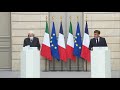 Déclaration conjointe avec le Président de la République italienne Sergio Mattarella