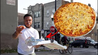 Trying the “BEST” pizza in a Chicago Hood.