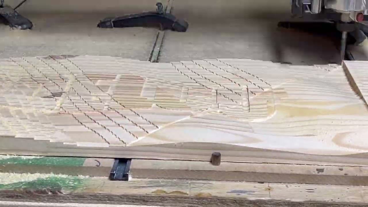 The Delco Wavy Wooden Flag