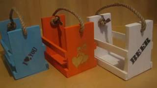 Декоративные подносы, подарочные винные и пивные ящики (DIY)