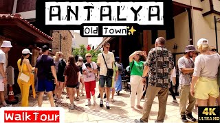 [4K] Antalya Kaleiçi (🔥Old Town🔥) | Walk tour |Turkey | Hotels & Tourism (60FPS) Turkei🇹🇷