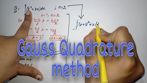 #Gauss Quadrature Method #Gauss Quadrature formula # Numerical Integration