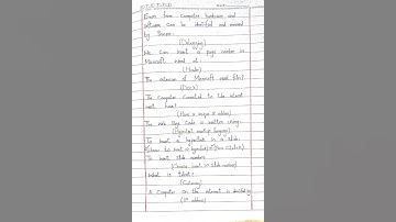 General Knowledge  Computer Science notes, PSC FPSC KKPSC SPSC BPSC AJPSC NTS OTS