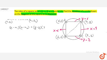 The sides of a square are  ltmath gt  ltmrow gt  ltmi gtx lt/mi gt ltmo gt= lt/mo gt ltmn gt6