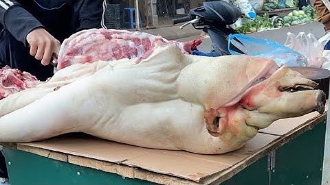 LỢN ĐEN 120kg thịt béo ủn ỉn mỡ dày bóng loáng - lợn đen bản địa | thực phẩm sạch