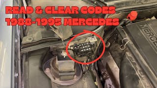 How To Read & Clear Codes Check Engine Lights 19881995 Mercedes Benz Onboard Button OBD1