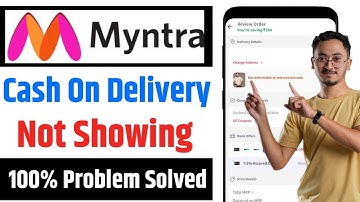 Myntra cash on delivery not available | Myntra cash on delivery not available problem | Pin Code