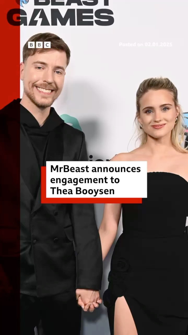 YouTuber MrBeast announces engagement. #MrBeast #TheaBooysen #BBCNews