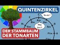 Der quintenzirkel stammbaum der tonarten  tonleitern vorzeichen stufenakkorde merkstze