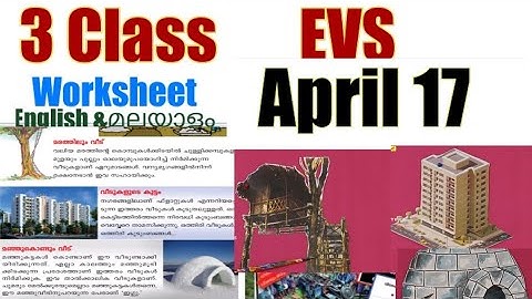 Class 3 Evs worksheet april 17|3 std evs|victers std 3 evs clasd|evs|parisarapadanam