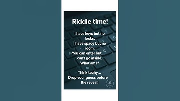 I Have Keys but No Locks… What Am I? 🤔 #riddlejourney #brainteaser #jpaicreations #mindgames #puzzle
