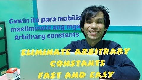Eliminate Arbitrary Constant Fast Using Determinant