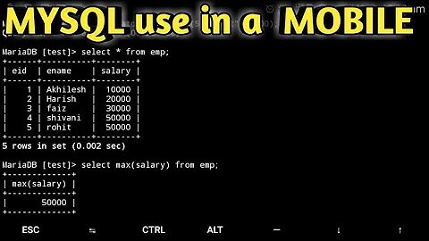Cara menggunakan MYSQL di ponsel Android |sql di ponsel|termux|