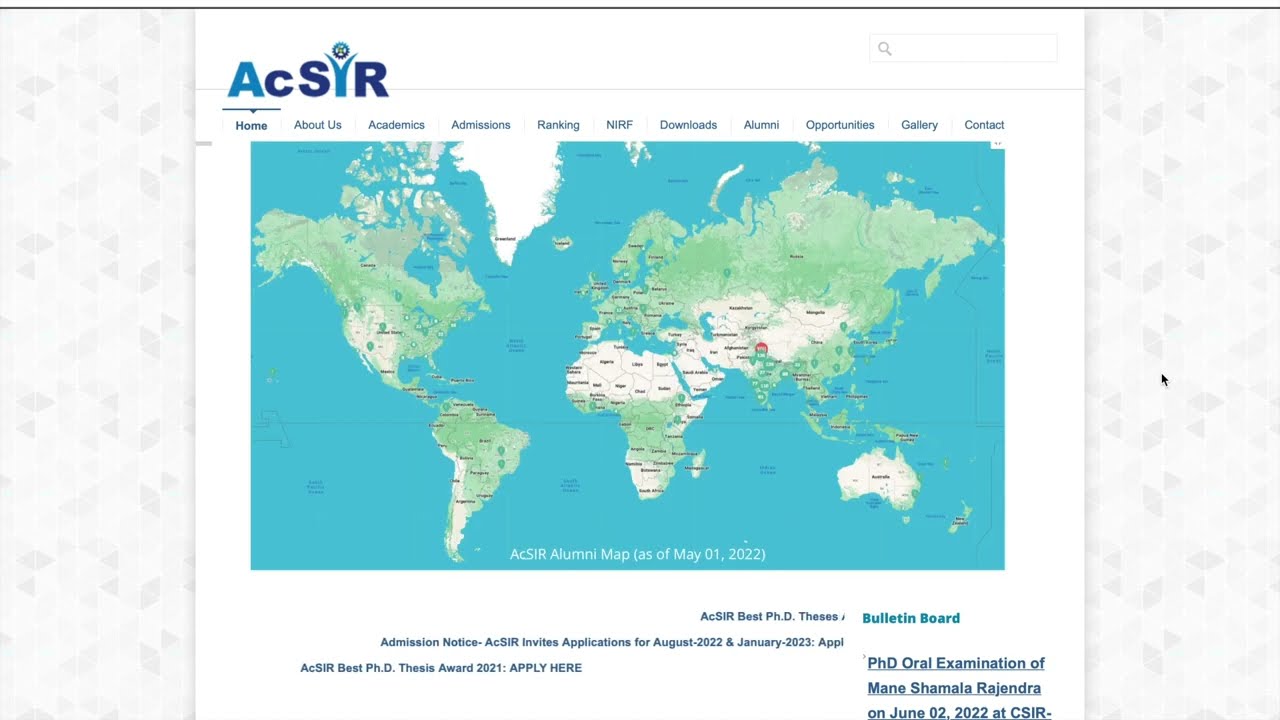 AcSIR PhD form open for PhD registration | Direct PhD from B.Pharmacy/B.Tech