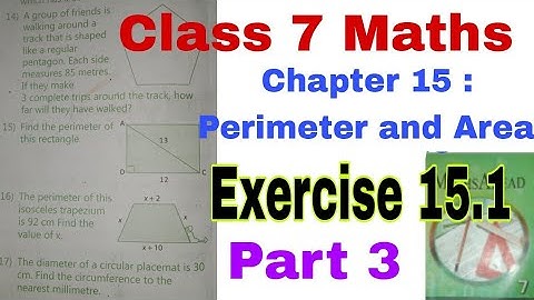 Class 7 Maths Exercise 15.1| Perimeter and Area | Rectangles | Circumference | Maths Ahead | Maths