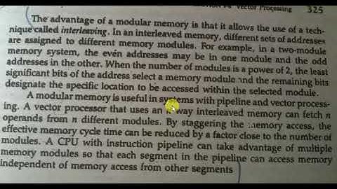 Memory Interleaving past paper