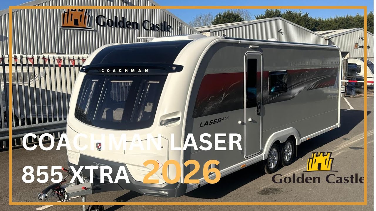 Обзор Coachman Laser 855 Xtra 2026 года | Ширина 8 футов, двухосный, с поперечным островом кузова