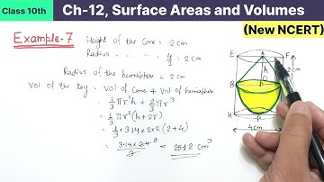 Class 10th Chapter 12 Surface Areas and Volumes Example 7 New NCERT Maths CBSE Board