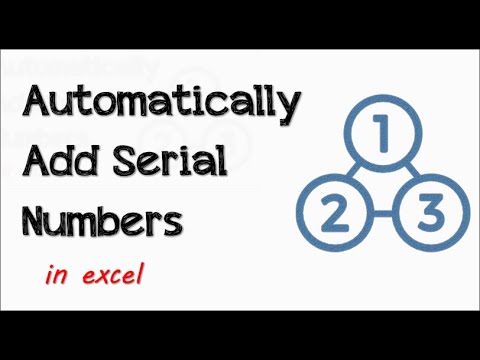 How to Automate Row numbers in Excel | Automatically Add Serial Number ...